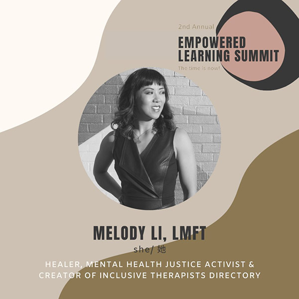 Melody Li Speaker Flyer at Joy Justice Summit