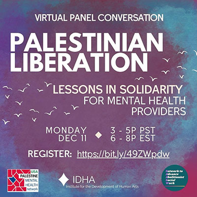 Palestinian Liberation Lessons in solidarity for mental health providers